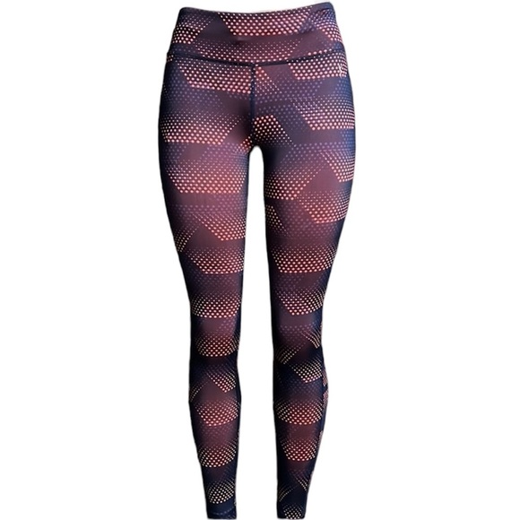 Danskin Leggings Geometric Pattern Performance Sz XS waist control Gym Pilates - Picture 2 of 8